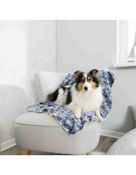 Coperta Tammy 100x70 cm Blu /beige . Cucce e letti per cani