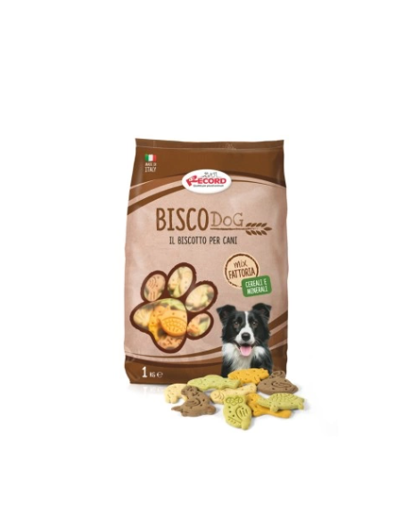 Record Biscodog Biscotti Mix fattoria 1000 gr. Snack Per cani .