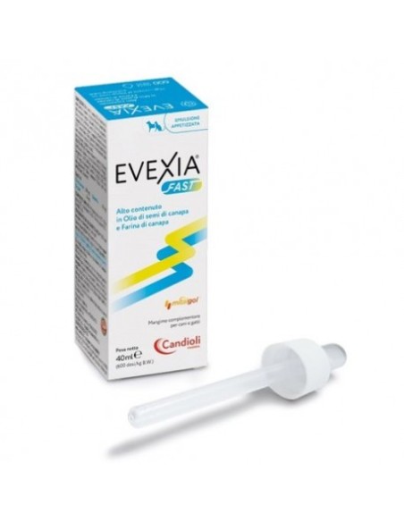 Evexia Fast Gocce 40 ml. Integratori per cani.