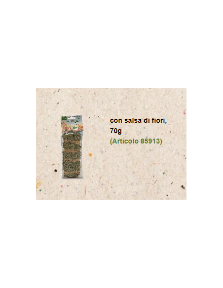 Fieno rolls Con Mix Fiori gr 70. Mangime Per Roditori