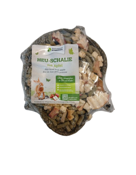 Ciotola di Fieno con mela gr 115. Snack per roditori