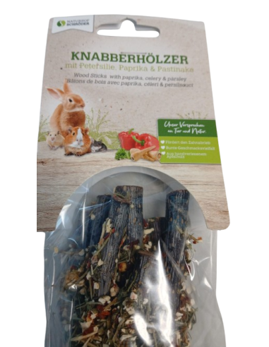 Bastoncini Legno Con Sedano paprika e prezzemolo 50 gr. Snack per roditori