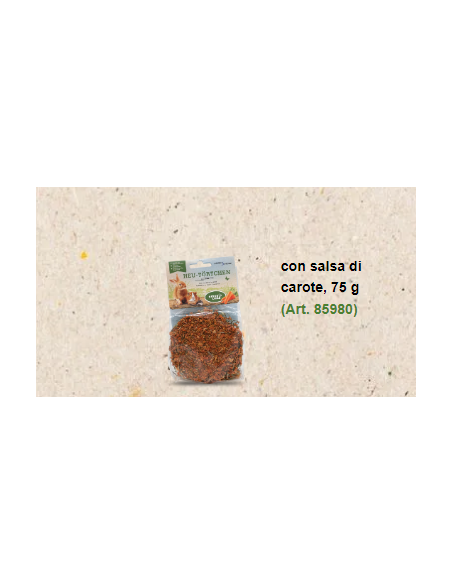 Tortino Fieno Con Carota gr 75. Snack Per Roditori