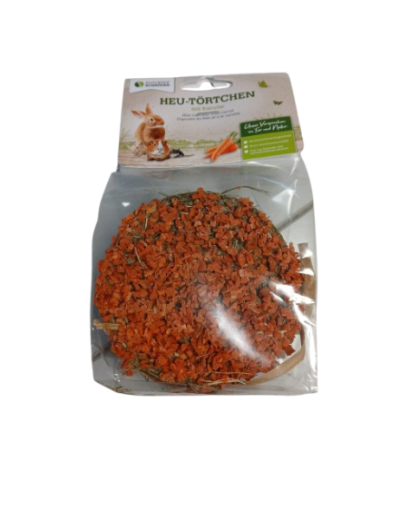 Tortino Fieno Con Carota gr 75. Snack Per Roditori