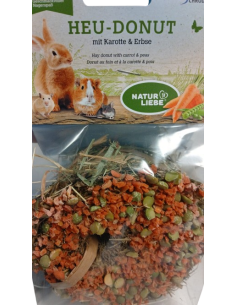 Ciambella fieno con Carote e Piselli gr 65. Snack Per Roditori 2