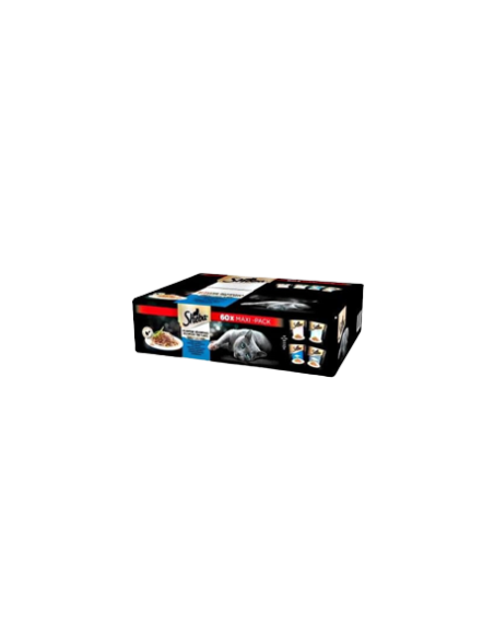 SHEBA Multipack 60 pz.xgr.85 Delicat in Gel Pesce.Cibo Umido Per Gatti