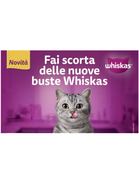WHISKAS Pure Delight 4x85 GR.Bocconcini di Pesce in Gel.Cibo Umido Per Gatti.