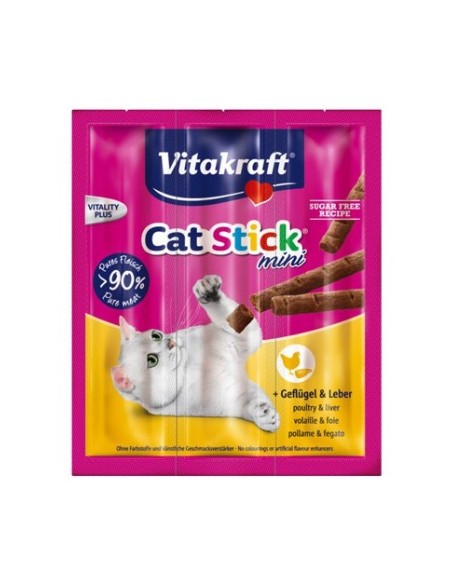 Vitakraft Cat stick Mini Pollo e Fegato 3pz gr.18. Snack Per Gatti