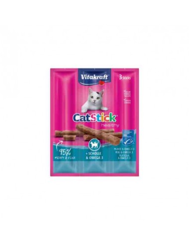 Vitakraft Cat stick Platessa ed omega3 3pz gr.18.Snack Per Gatti .