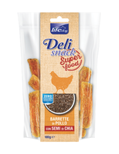 LIFE Dog Delisnack Superfood Barrette di Pollo con Semi di Chia gr.100.Snack Per Cani 2