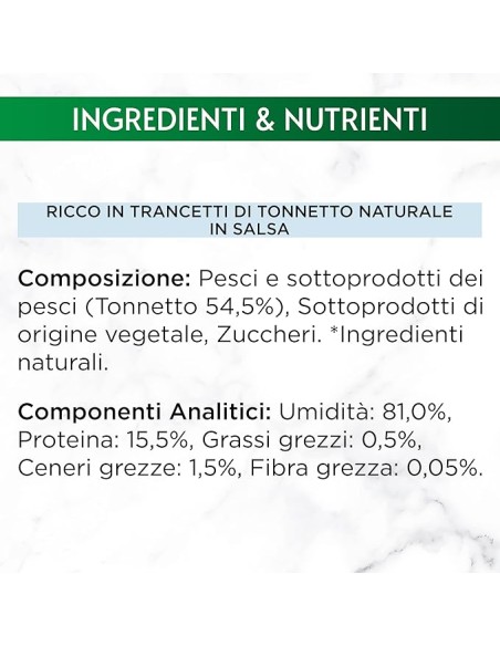 Gourmet Nature's Creations  Trancetti di tonnetto al naturale in salsa gr.70. Cibo Umido Per Gatti
