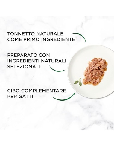 Gourmet Nature's Creations  Trancetti di tonnetto al naturale in salsa gr.70. Cibo Umido Per Gatti