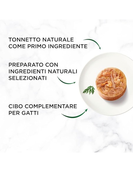 Gourmet Nature's Creation ricco in Fiocchi di Tonnetto Naturale in Gelee con Gamberetti- Cibo Umido Per gatti .