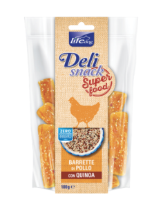 LIFE Dog Delisnack Superfood Barrette di Pollo con Quinoa gr.100.Snack Per Cani. 2