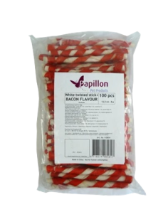 Rotolini Di Bufalo Bianchi Speck Confezione 100 pezzi. Snack per cani 2