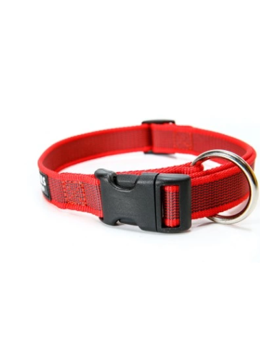 Collare k9 39-65 cm x25 mm Rosso. Collari e Guinzagli per cani.