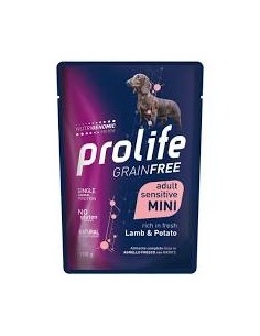 PROLIFE BUSTA GRAIN FREE ADULT SENSITIVE MINI AGNELLO E PATATE GR.100 2