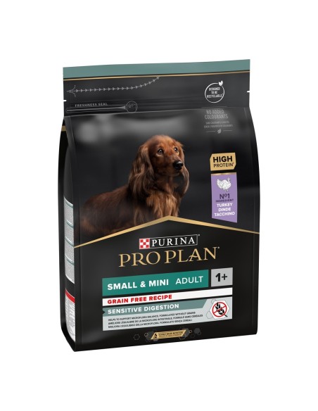 Pro Plan Small and Mini Grain Free Tacchino kg 2,5 Optidigest . Crocchette per cani