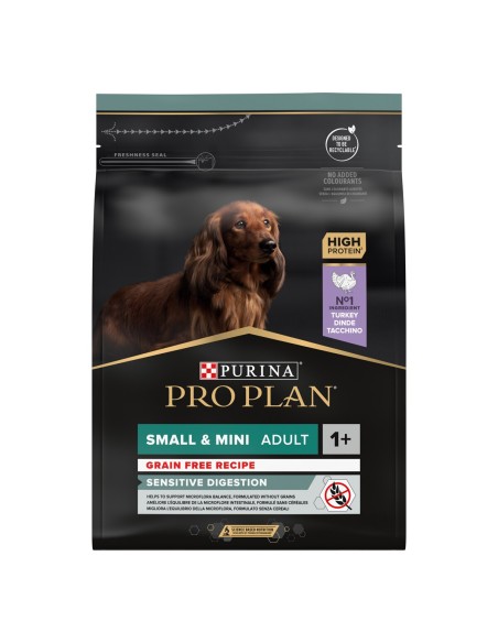 Pro Plan Small and Mini Grain Free Tacchino kg 2,5 Optidigest . Crocchette per cani
