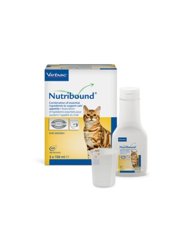 Virbac Nutribound Gatto 3 fiale  da 150 ml. Vitaminici per gatti