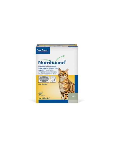 Virbac Nutribound Gatto 3 fiale  da 150 ml. Vitaminici per gatti