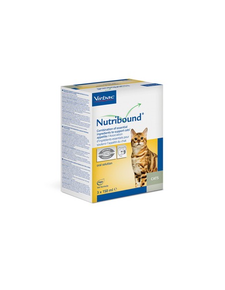 Virbac Nutribound Gatto 3 fiale  da 150 ml. Vitaminici per gatti