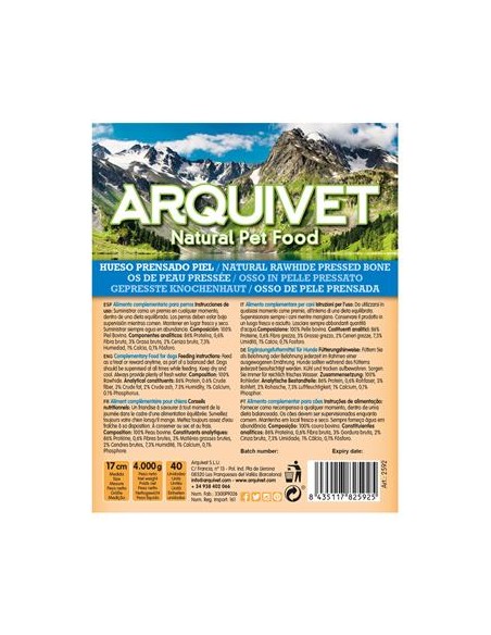 Arquivet Osso Pelle Bufalo 17 cm 170 gr. Snack per cani