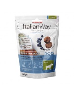 italian way dog Mini Burger con Salmone Erbe e Mirtilli gr.60 Grain Free. Snack per cani