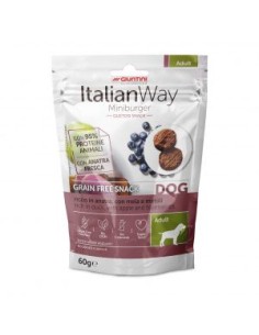 italian way dog Mini Burger con Anatra Mela e Mirtilli gr.60. snack per cani