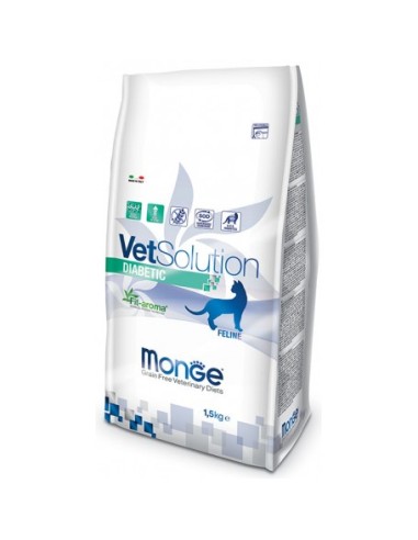 Monge Vet Solution Feline Diabetic kg 1,5. Alimento Dietetico Per Gatti