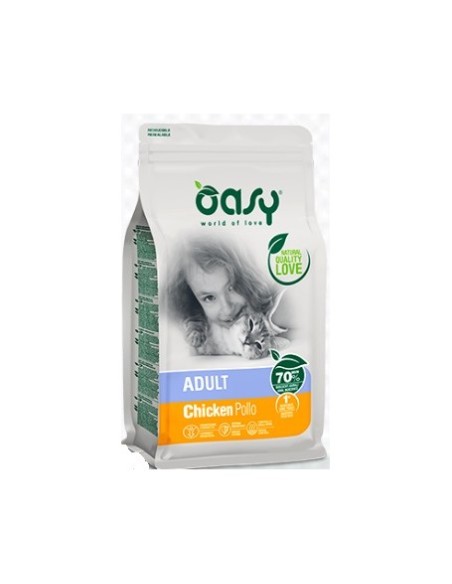 Oasy Adult Pollo kg 1,5. Cibo Secco Per Gatti