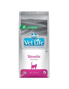 Vet Life Cat Struvite Kg.2 Crocchette per Gatti per riduzione dei calcoli Farmina