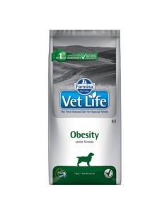 Vet Life Dog Obesity Kg.2 Farmina Cibo Secco per Cani è un alimento completo dietetico per la riduzione dell'eccesso di peso cor 2