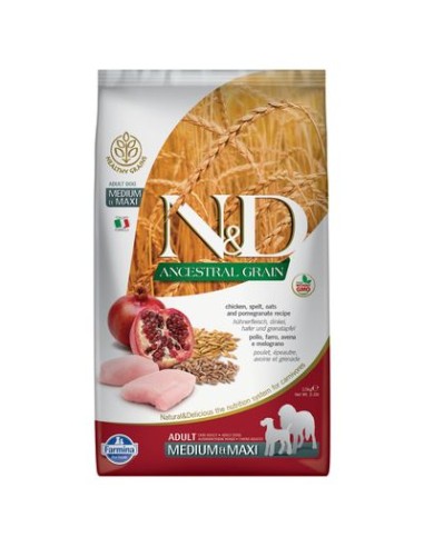 Natural and Delicious Ance Senior Medium Maxi Pollo e Melograno  kg 12. Crocchette per cani