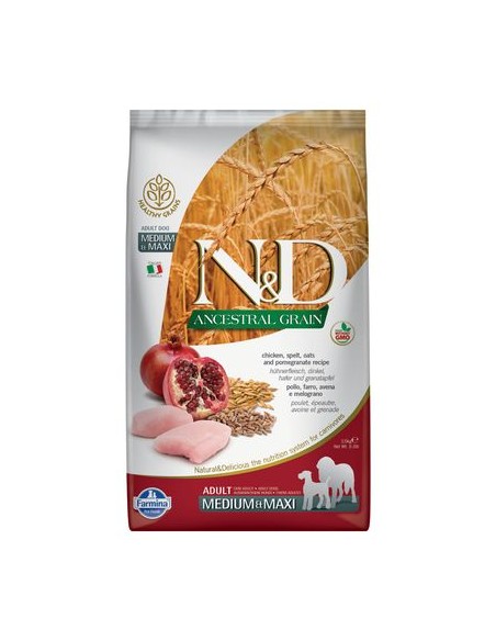 Natural and Delicious Ance Senior Medium Maxi Pollo e Melograno  kg 12. Crocchette per cani