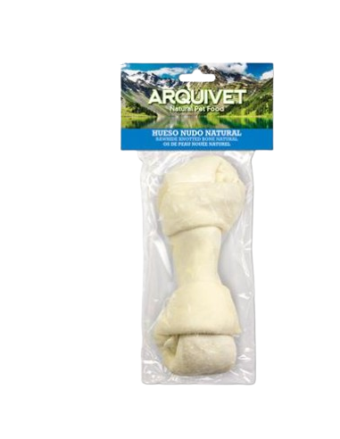 Arquivet osso annodato pelle naturale cm 16. Masticazione .