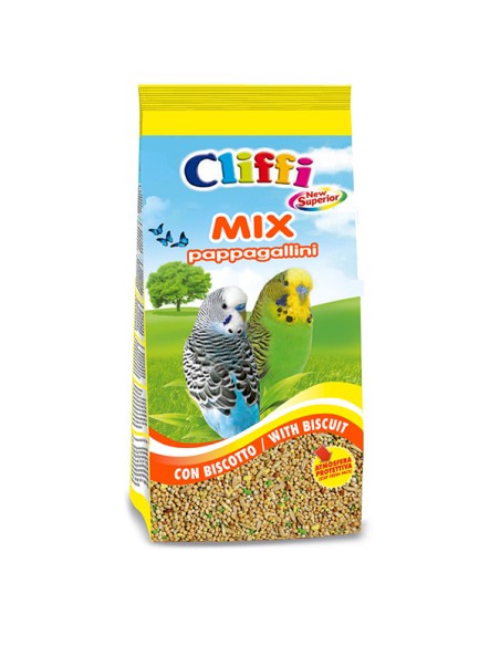 Cliffi Superior Mix Pappagallini 1 kg con Biscotto. Mangime per uccelli