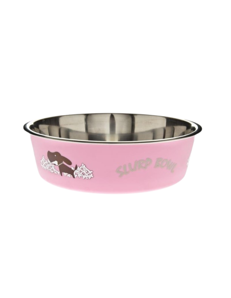 Ciotola Bella misura media 17 cm 750 ml. Rosa. Ciotole per cani