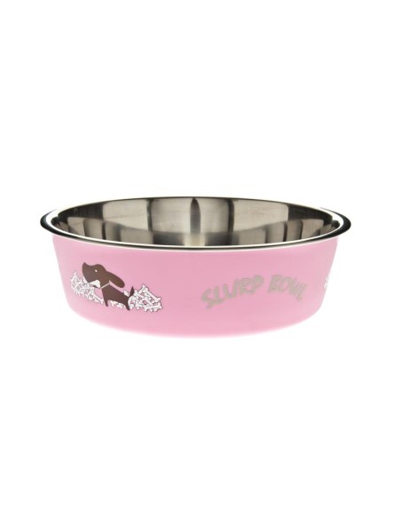 Ciotola Bella misura media 17 cm 750 ml. Rosa. Ciotole per cani