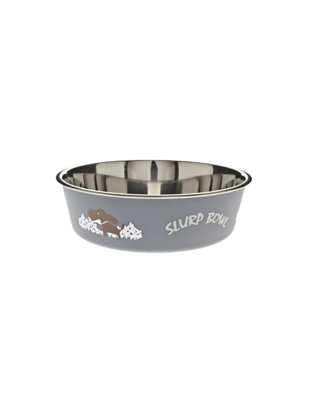 Ciotola Bella Misura Media 17 cm 750 ml Grigia. Ciotole per cani