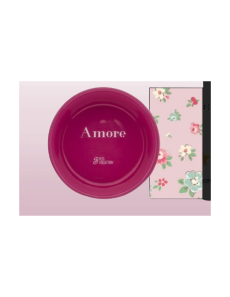 Ciotola Pattern Amore diametro 11 cm 290 ml. Ciotole per cani in metallo
