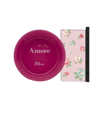 Ciotola Pattern Amore diametro 11 cm 290 ml. Ciotole per cani in metallo