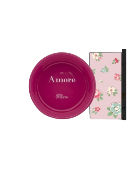Ciotola Pattern Amore diametro 11 cm 290 ml. Ciotole per cani in metallo