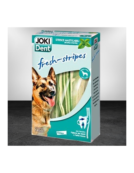 Joki PLus Dent Fresh Stripes Taglia Grande 140 gr Elanco . Snack Per Cani