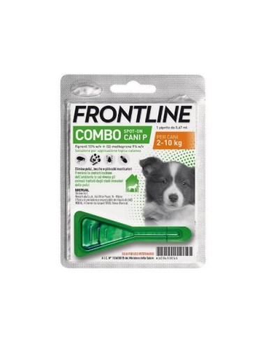 Frontline Combo, 1 Pipetta, Cane 2 - 10 Kg, Antiparassitario per Cani, Cuccioli di Lunga Durata, Protegge il Cane e Anche la Cas