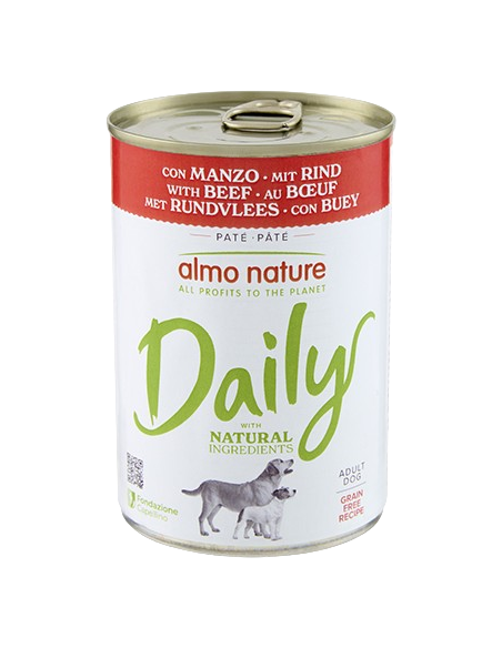 Almo Nature Daily dog con Manzo gr.400. Cibo Umido per cani