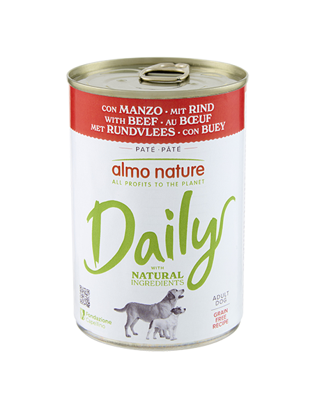 Almo Nature Daily dog con Manzo gr.400. Cibo Umido per cani