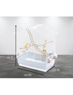 Gabbia Elettra Bianca Azzurra . Gabbie Per Uccelli. 2