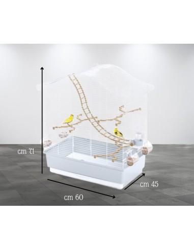 Gabbia Elettra Bianca Azzurra . Gabbie Per Uccelli.