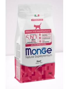 Monge kitten 1-12 mesi  Manzo kg.1,5. Cibo Per Cuccioli di gatto 2